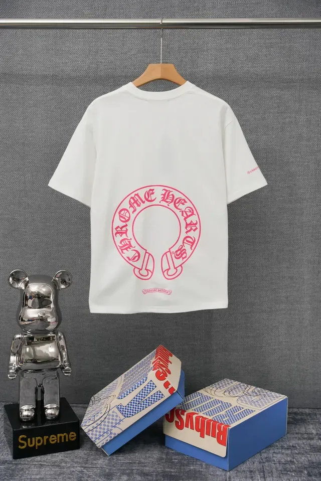Chrome Hearts Pocket Tee White Red Crewneck T-Shirt 4