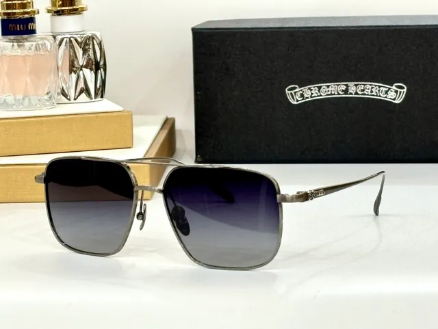 Chrome Hearts Rectangular Aviator Titanium Optical Glasses 5