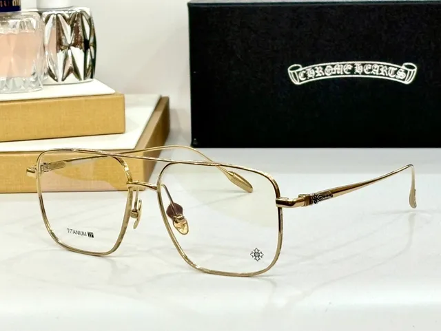 Chrome Hearts Rectangular Aviator Titanium Optical Glasses 7