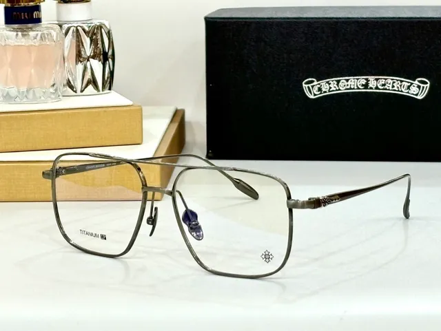 Chrome Hearts Rectangular Aviator Titanium Optical Glasses 8