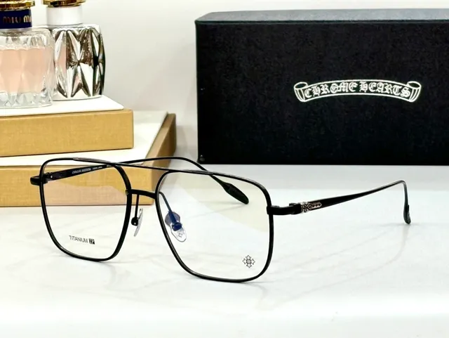 Chrome Hearts Rectangular Aviator Titanium Optical Glasses 9