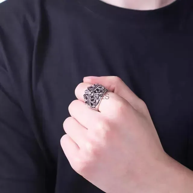 Chrome Hearts Scroll Motif Silver Ring 2