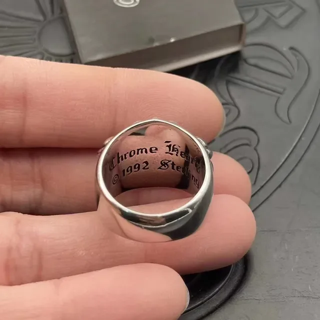 Chrome Hearts Scroll Motif Silver Ring 3