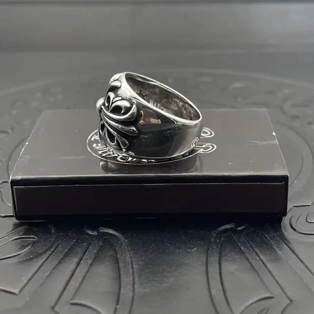 Chrome Hearts Scroll Motif Silver Ring 5