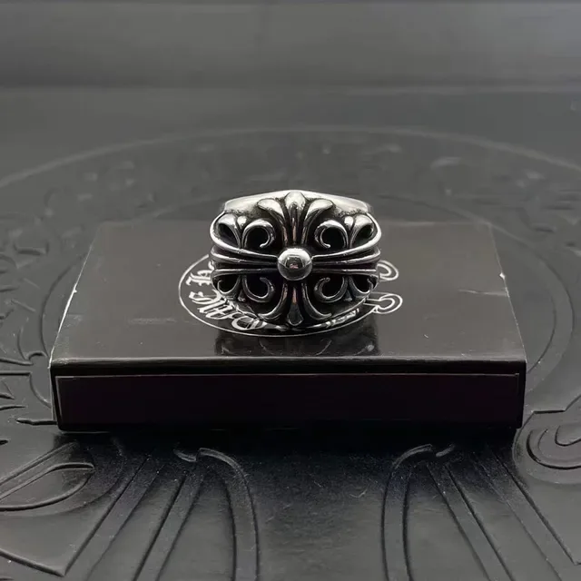 Chrome Hearts Scroll Motif Silver Ring 6