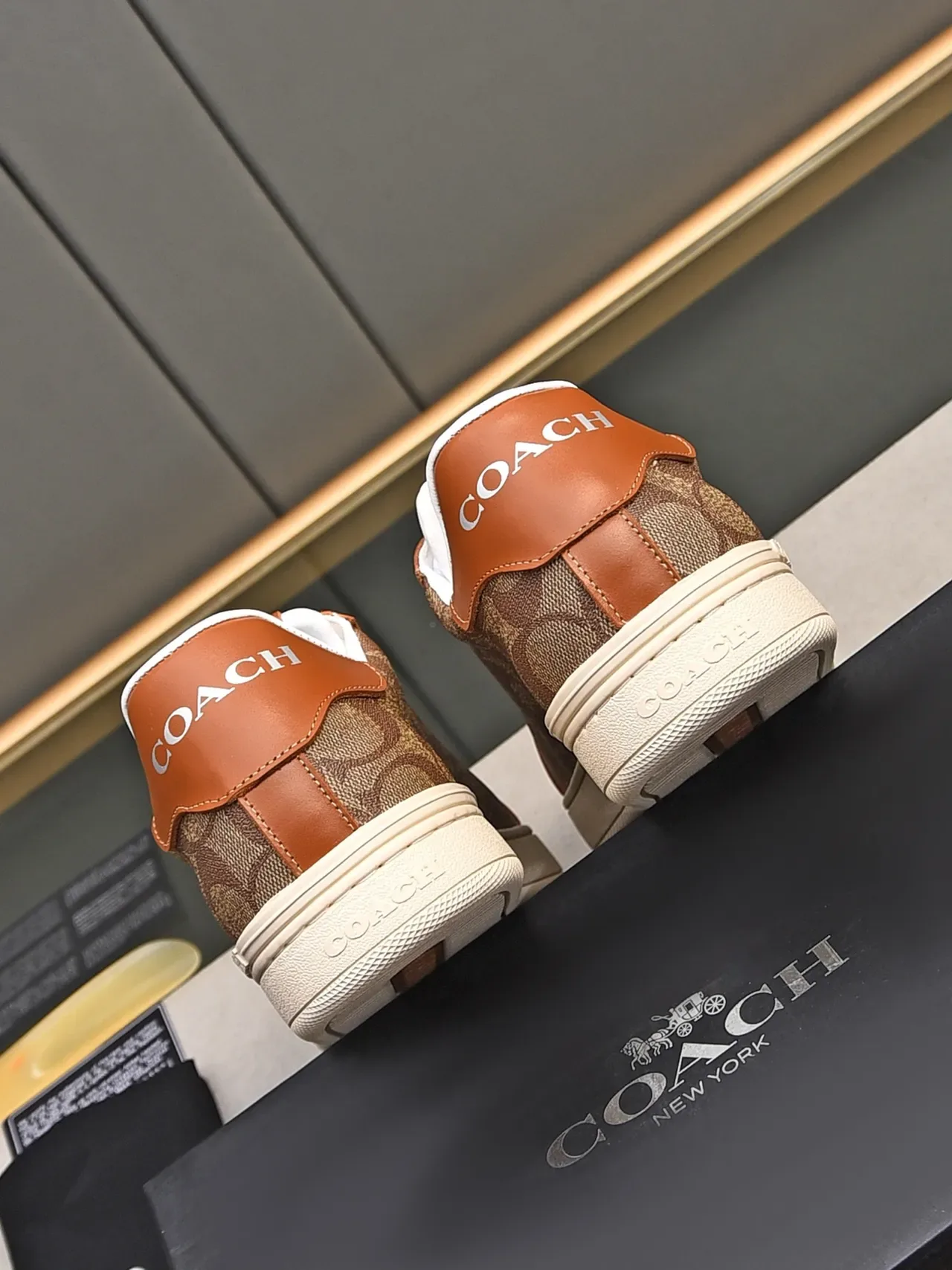 Coach Canvas and Leather Monogram Low-Top Lifestyle Sneakers 4