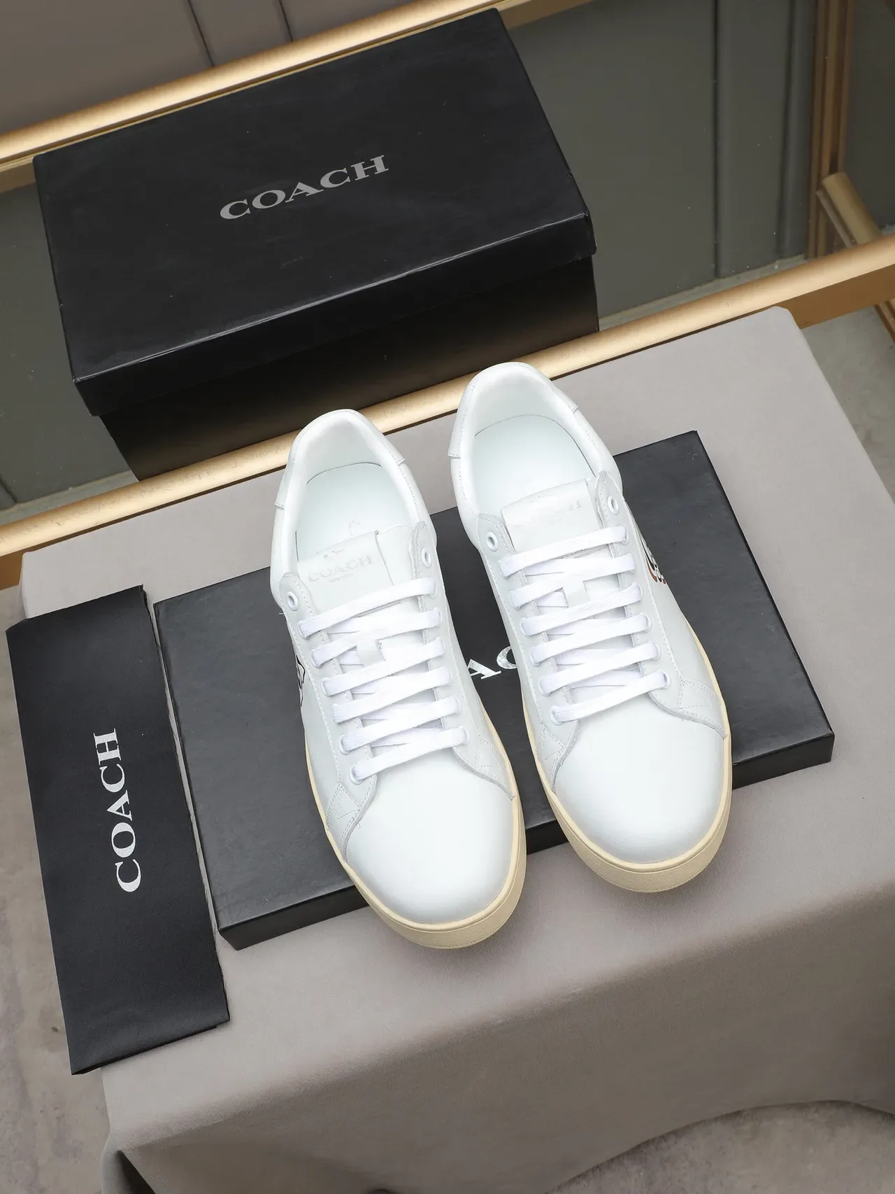 Coach Logo Leather Low-Top Lifestyle Sneakers 2