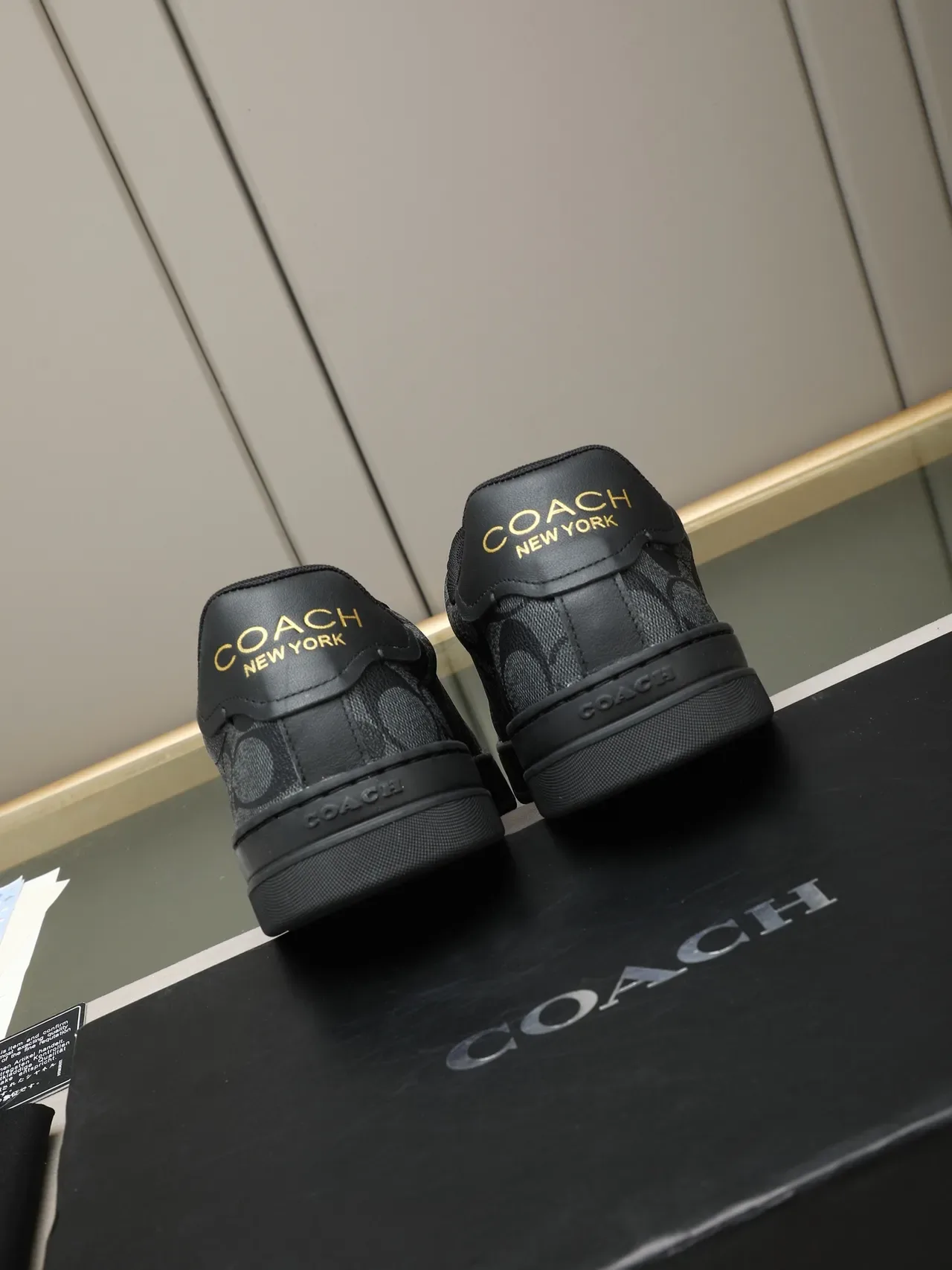 Coach Monogrammed Black Low-Top Lifestyle Sneakers 3