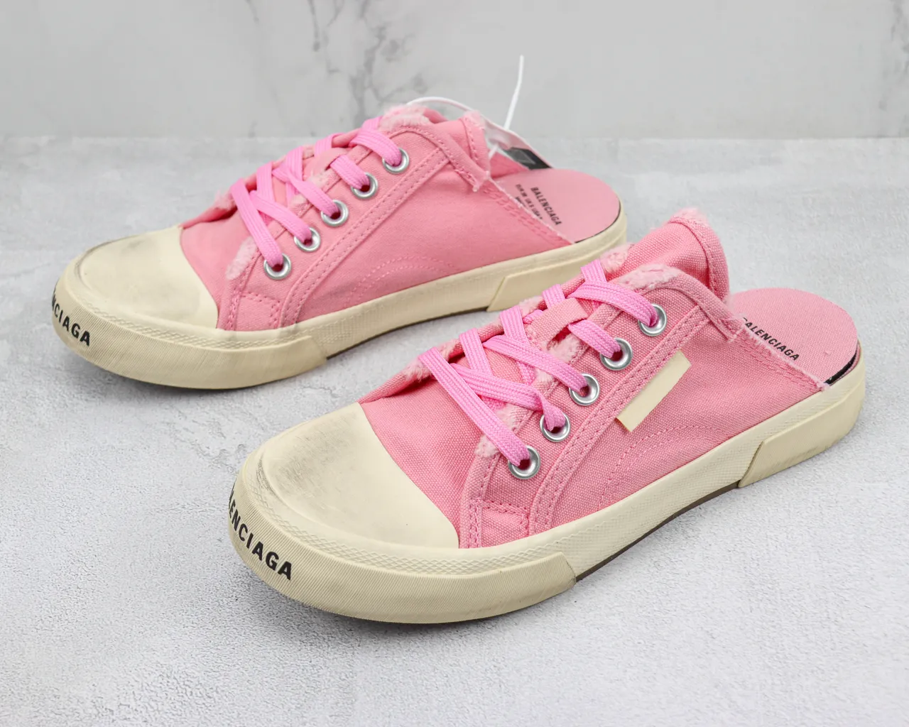 Converse Pink Beige Low-Top Upper Canvas Shoes 4