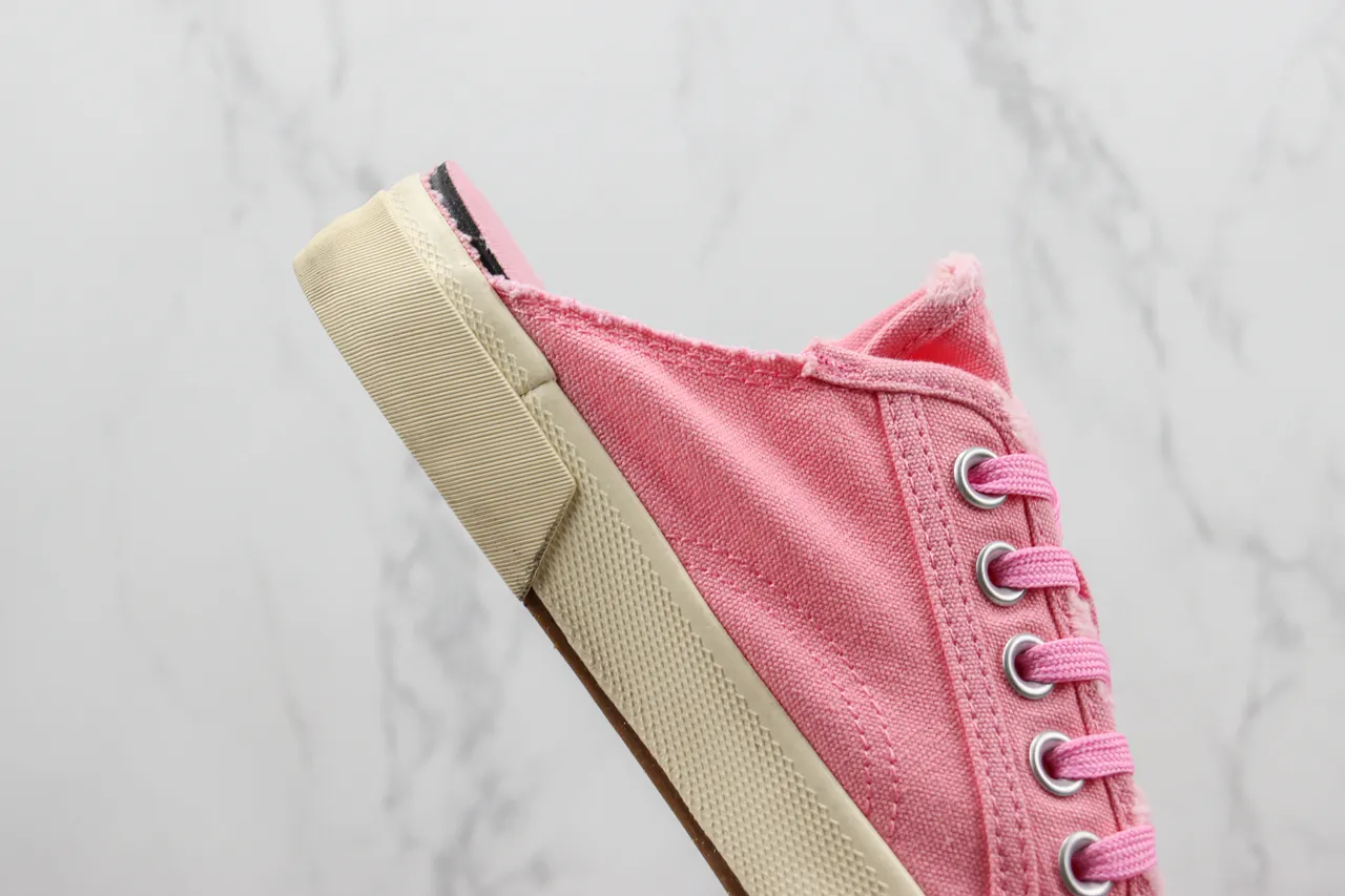 Converse Pink Beige Low-Top Upper Canvas Shoes 5