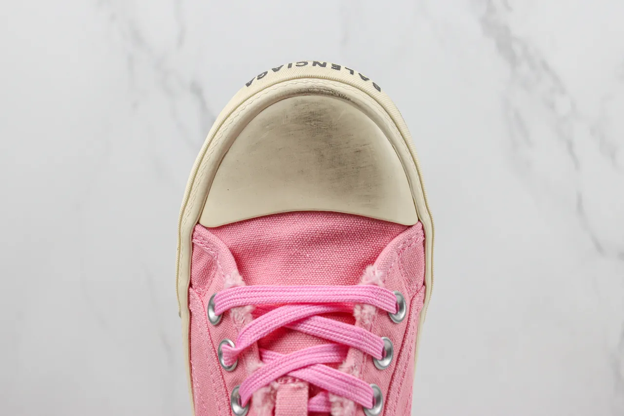 Converse Pink Beige Low-Top Upper Canvas Shoes 6