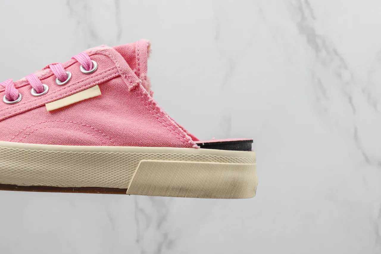 Converse Pink Beige Low-Top Upper Canvas Shoes 7