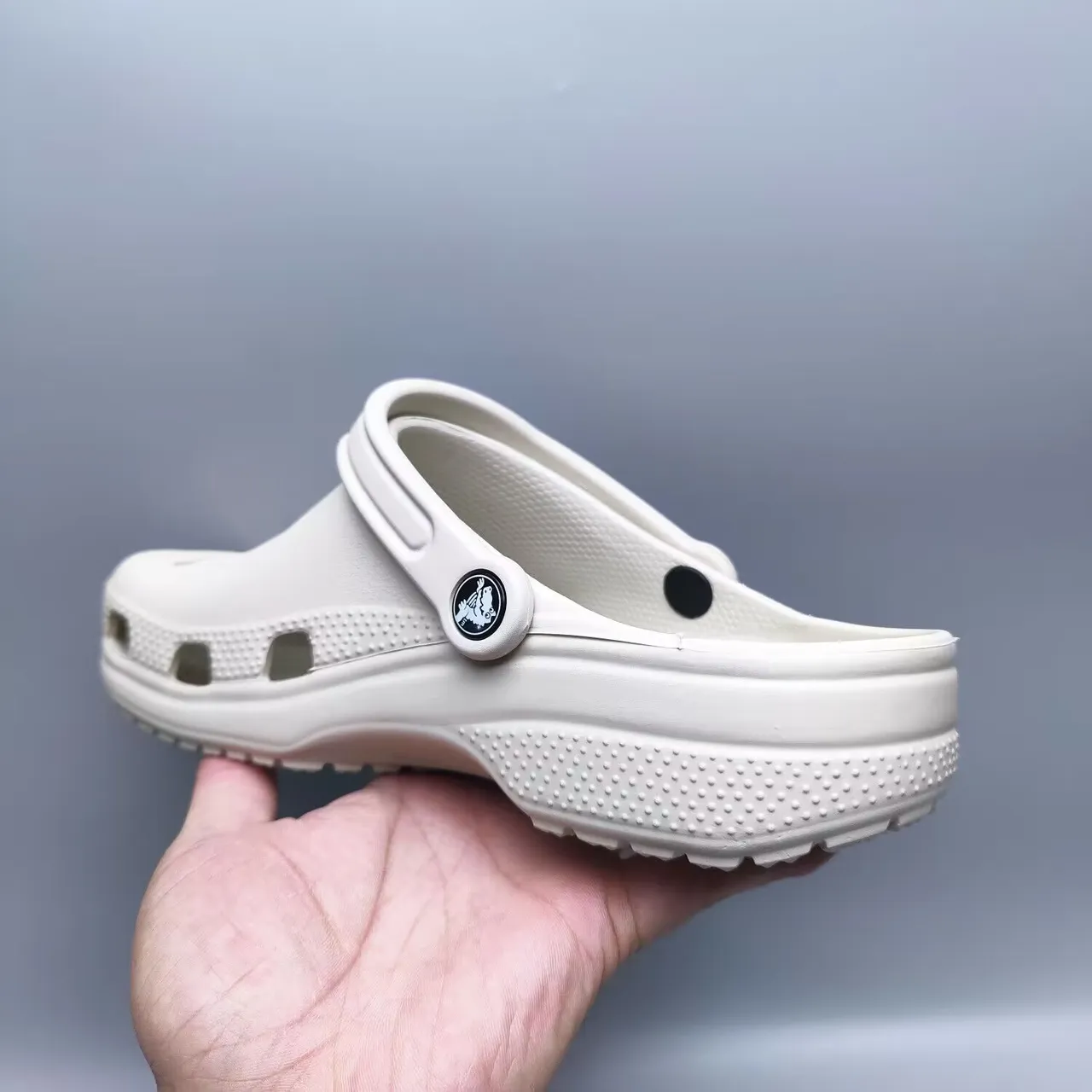 Crocs Classic Clog Off-White Molded Foam Clog 4