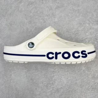 Crocs Classic Clog White Navy মোল্ডেড ফোম নির্মাণ সাইড-প্রিন্টেড ব্র্যান্ড লোগো Clog