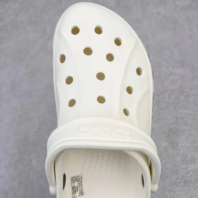 Crocs Classic Clog White Navy بناء الرغوة المولدة طباعة جانبية للعلامة التجارية Clog 4