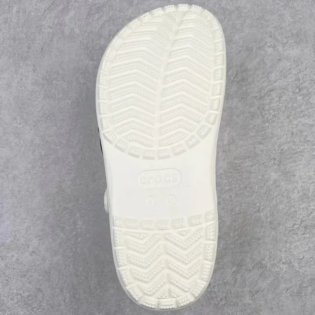 Crocs Classic Clog White Navy بناء الرغوة المولدة طباعة جانبية للعلامة التجارية Clog 9