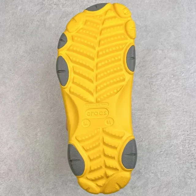 Crocs Echo Clog Yellow and Gray Molded Foam Clog 2
