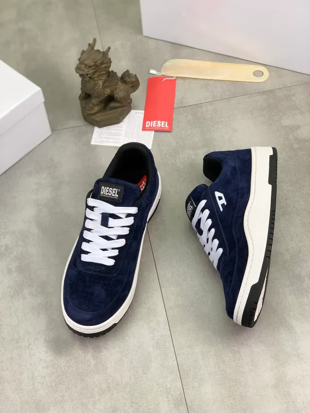 Diesel Navy Suede Lifestyle Sneakers 6