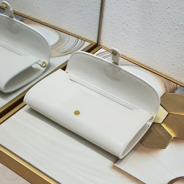Dior 30 Montaigne Mini White Structured Chain Bag 5