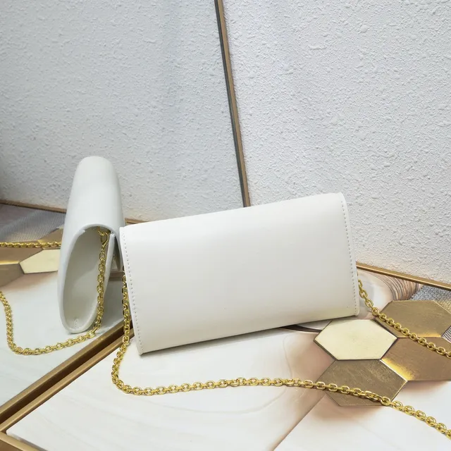 Dior 30 Montaigne Mini White Structured Chain Bag 6