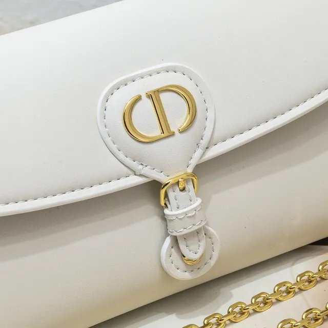 Dior 30 Montaigne Mini White Structured Chain Bag 9