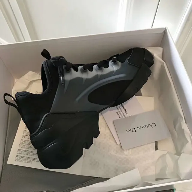 Dior B23 Black and Translucent Wave Chunky Sneakers 2