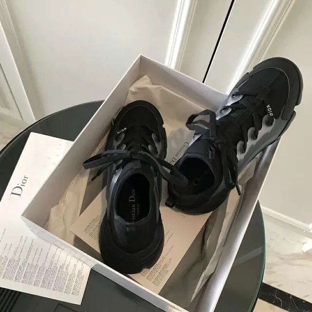 Dior B23 Black and Translucent Wave Chunky Sneakers 5