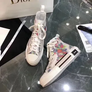Dior B23 Floral-Print Mesh High-Top Lifestyle Sneakers
