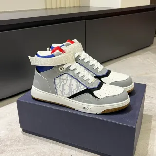 Dior B23 Sneakers Lifestyle à Lacets Hauts Panneau Monogram