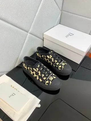 Dior B23 Leopard-Print Canvas Lifestyle Sneakers 3