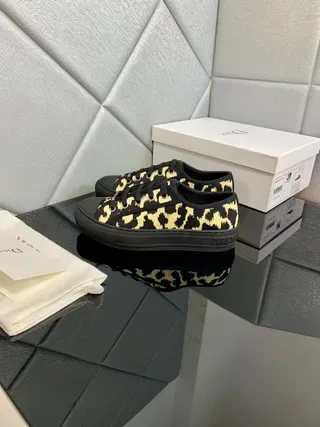 Dior B23 Leopard-Print Canvas Lifestyle Sneakers 5