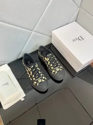 Dior B23 Leopard-Print Canvas Lifestyle Sneakers 9