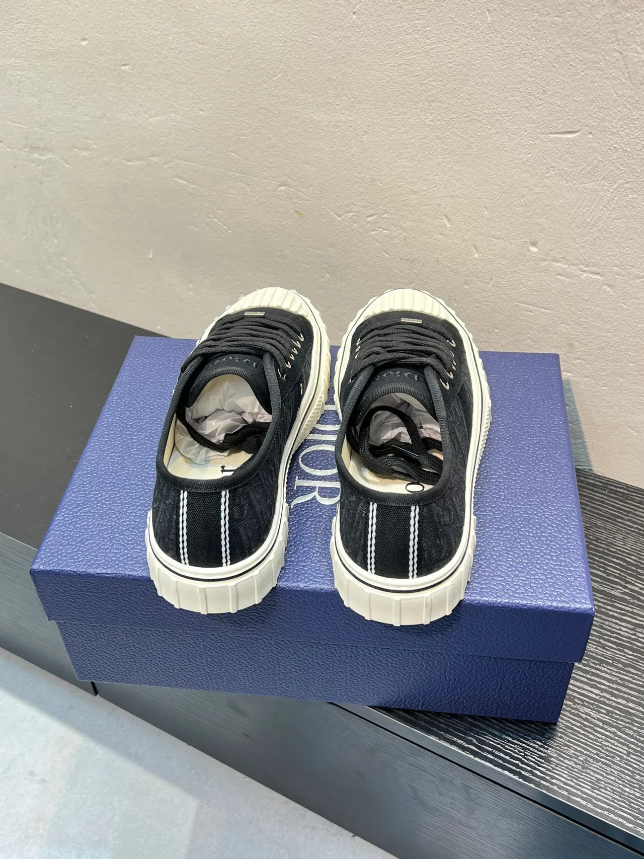 Dior B23 Monogram Black and White Lifestyle Sneakers 6