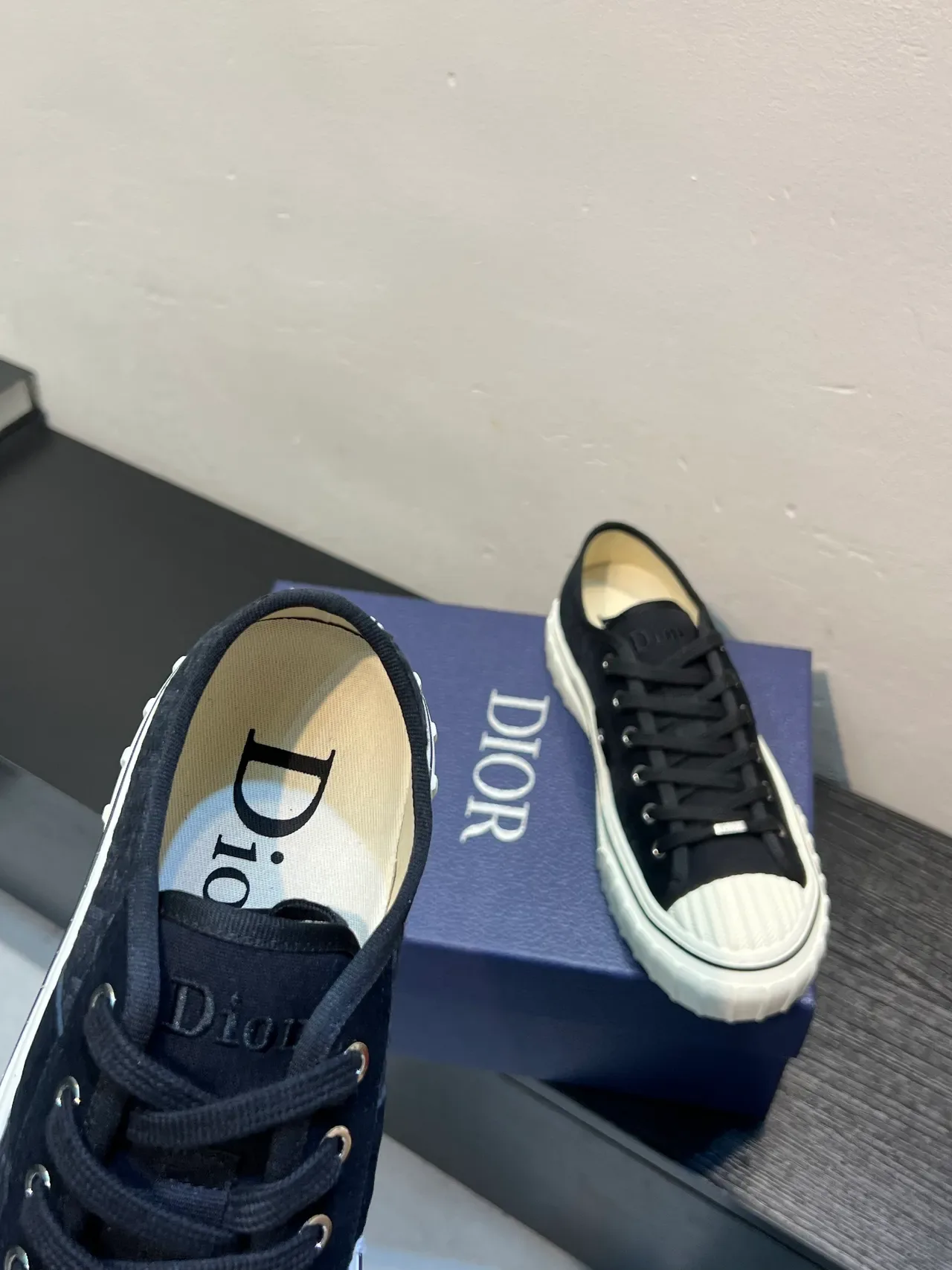Dior B23 Monogram Black and White Lifestyle Sneakers 7