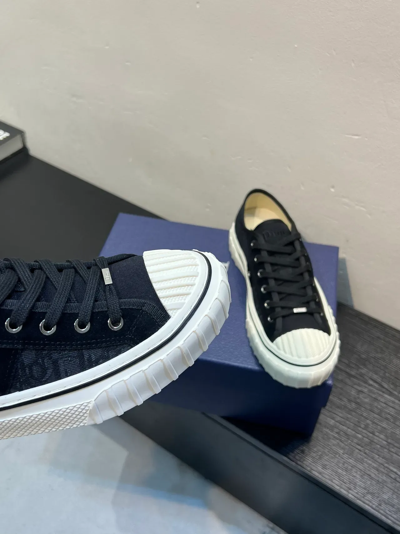 Dior B23 Monogram Black and White Lifestyle Sneakers 8