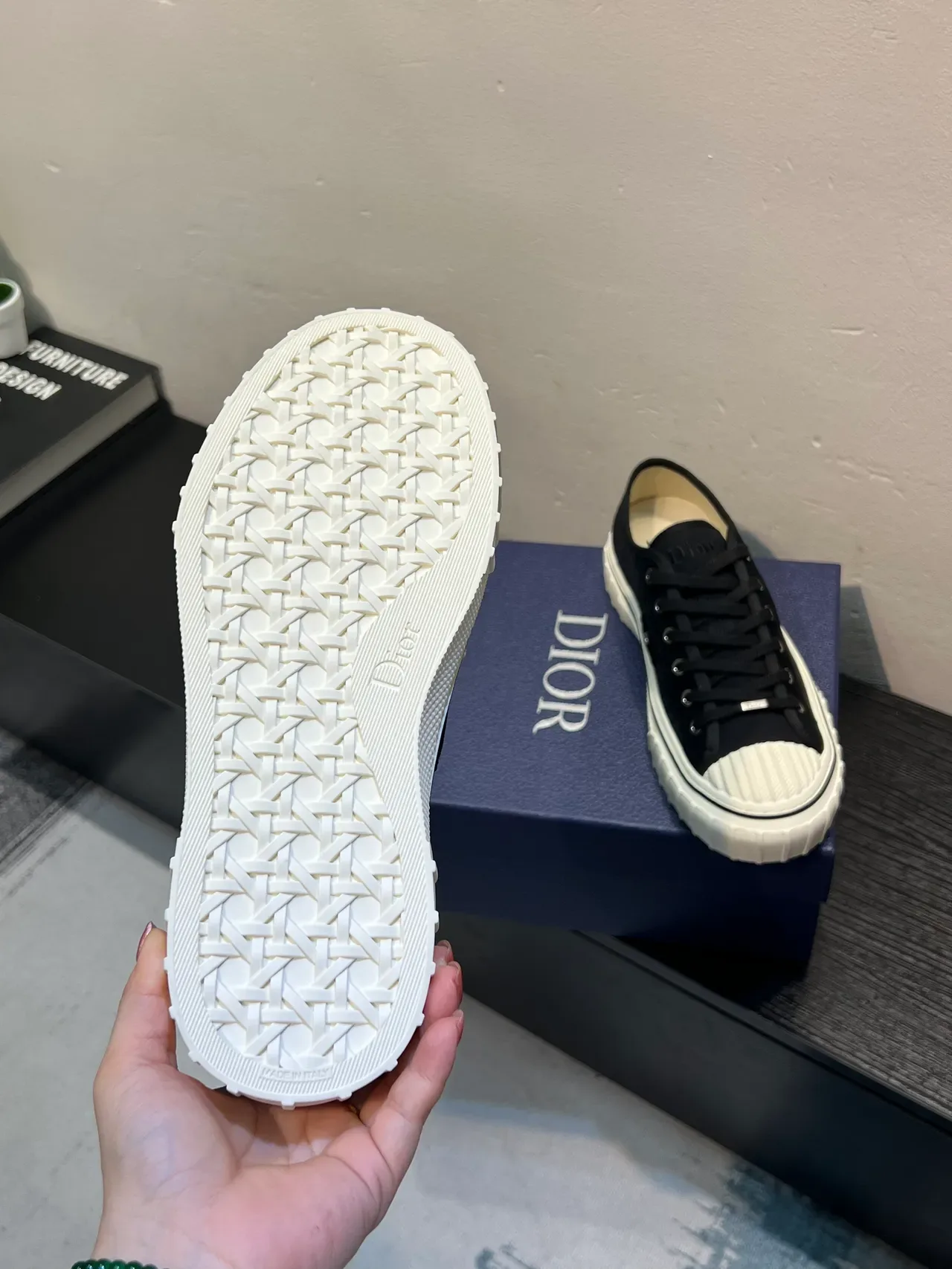 Dior B23 Monogram Black and White Lifestyle Sneakers 9