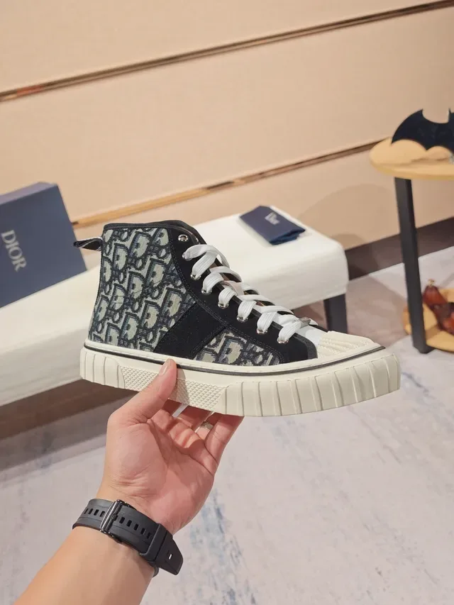 Dior B23 Monogram Canvas and Suede High-Top Lifestyle Sneaker 4
