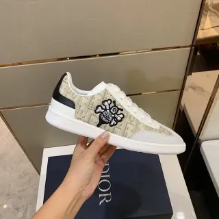 Dior B23 Monogram Canvas Skull Patch Lifestyle Sneakers