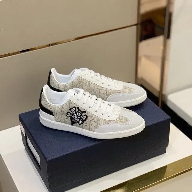 Dior B23 Monogram Canvas Skull Patch Lifestyle Sneakers 2