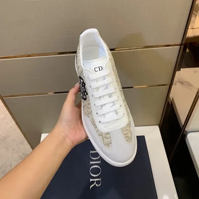 Dior B23 Monogram Canvas Skull Patch Lifestyle Sneakers 7