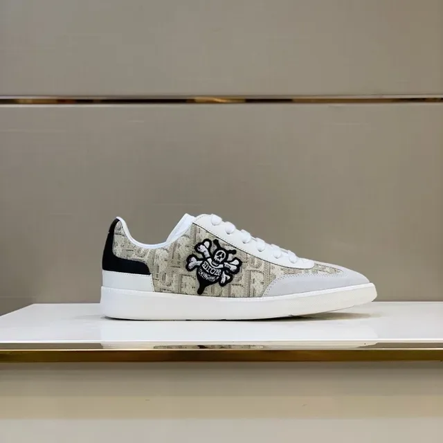 Dior B23 Monogram Canvas Skull Patch Lifestyle Sneakers 8