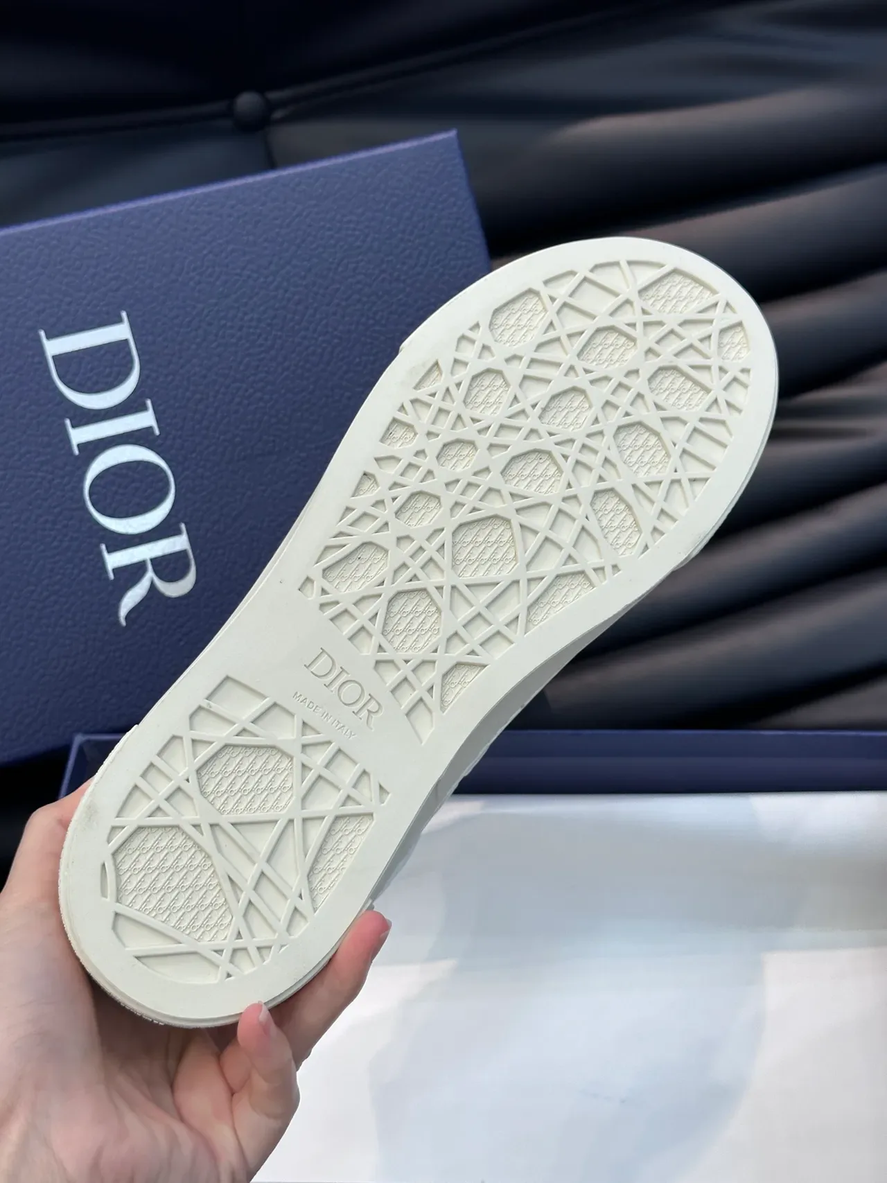 Dior B23 Monogram Embossed White Lifestyle Sneakers 2