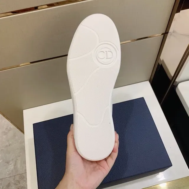 Dior B23 White and Black Logo-Print Lifestyle Sneakers 5