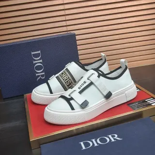 Dior B23 White and Black Strap Lifestyle Sneakers