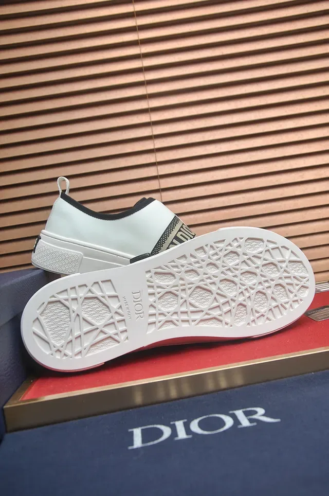 Dior B23 White and Black Strap Lifestyle Sneakers 3