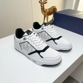 Dior B23 أحذية رياضية أسلوب الحياة أبيض أسود لوتوب مثقبة في الإصبع