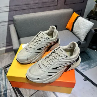 Dior B27 Beige Black Sole Mesh And Synthetic Upper Chunky Sneakers
