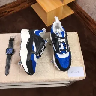 Dior B27 Blue Black White Chunky Sneakers