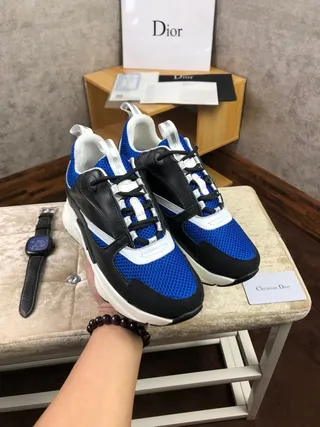 Dior B27 Blue Black White Chunky Sneakers 2
