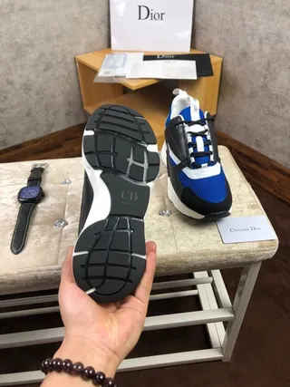 Dior B27 Blue Black White Chunky Sneakers 4